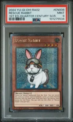 2024 YuGiOh! RA02 Rescue Rabbit 1st Edition QCSR #EN008 PSA 9 MINT - Image 1