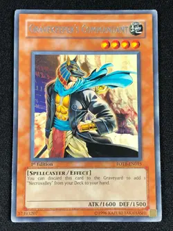 YUGIOH GRAVEKEEPER’S COMMANDANT 1ST FOTB-EN015 RARE (NM) - Image 1