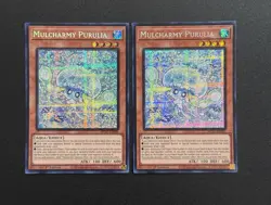 2025 YUGIOH MP25 1ST ED SECRET RARE MULCHARMY PURULIA X2 NM SET - Image 1