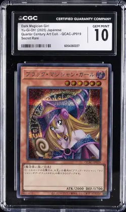 2025 YU-GI-OH! #QCAC-JP019 DARK MAGICIAN GIRL CGC 10 GEM MINT - Image 1