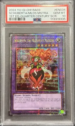 2024 PSA 10 YUGIOH 25TH 1ST ED QC SECRET RARE SCHUBERTA THE MAESTRA 💎 - Image 1