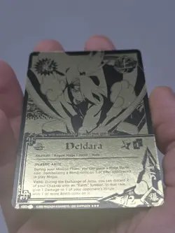 Naruto CCG 480 Deidara Super Rare Black & Gold Foil Card - Image 2