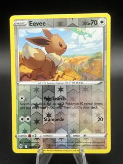 Eevee 125/203 Reverse Holo Evolving Skies SWSH Pokemon TCG Card 2021 CJ1 - Image 1