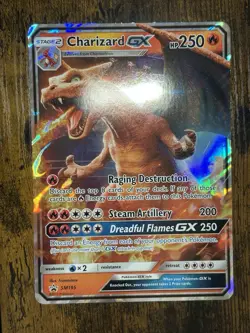Pokemon JUMBO/OVERSIZE Holo Black Star Promo card Charizard GX SM195 - Image 1