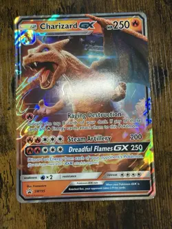 Pokemon JUMBO/OVERSIZE Holo Black Star Promo card Charizard GX SM195 - Image 2