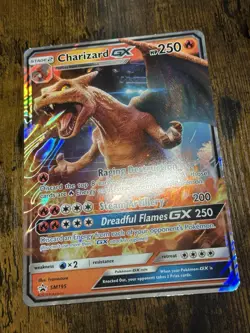 Pokemon JUMBO/OVERSIZE Holo Black Star Promo card Charizard GX SM195 - Image 3