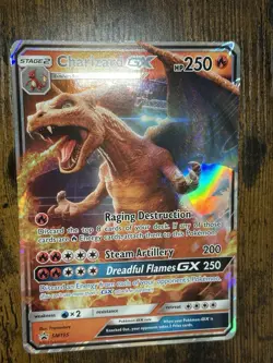 Pokemon JUMBO/OVERSIZE Holo Black Star Promo card Charizard GX SM195 - Image 4