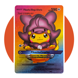 Novelty Pokemon Art Card (BB16): Pikachu Mega Altaria, Rainbow Foil - Image 1