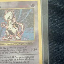 Pokemon Mewtwo TCG Rare Holo Card Shadowless, 10/102, Base Set 1999 - Image 4