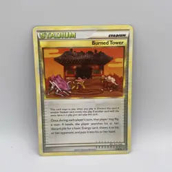 Burned Tower - 71/90 - HGSS Undaunted - Uncommon Stadium Card - Pokemon Card - Image 1