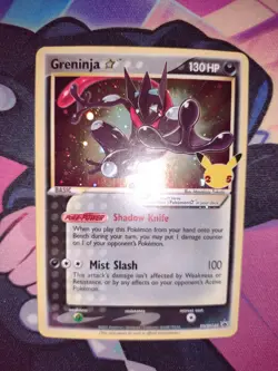 Greninja Gold Star SWSH144 Celebrations Holo Black Star Promo Pokemon Card - Image 3