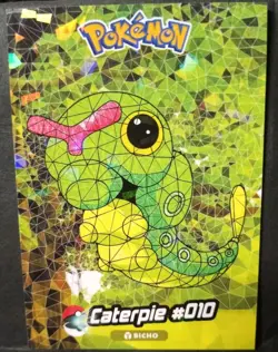 Pokemon TCG- Caterpie #010 - Crystal Card Collection - Holo 2024 - Image 1