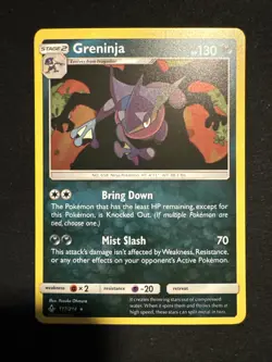 GRENINJA Unbroken Bonds Series POKEMON Holo 2019 Trading Card 117/214 - Image 1