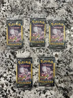 Pokemon Sun & Moon Lost Thunder 3 Card Mini Booster Packs Lot of 17 New Sealed - Image 3