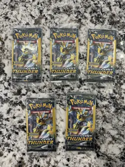 Pokemon Sun & Moon Lost Thunder 3 Card Mini Booster Packs Lot of 17 New Sealed - Image 5