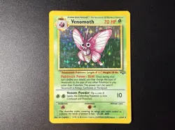 Pokemon TCG Venomoth Unlimited Holo Rare Card 13/64 Jungle Set - Image 1