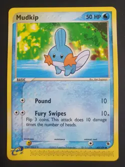 Mudkip 60/109 - Ruby and Sapphire Set - Pokemon Card - Excellent Condition - Image 1