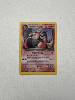 German Pokemon Card Dark Charizard (Dunkles Glurak) Team Rocket Holo 4/82 LP/LP- - Image 1
