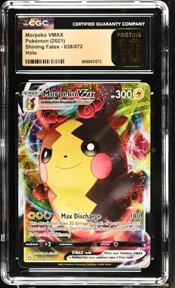 ✨✨ CGC 10 PRISTINE Morpeko VMAX 038/072 Shining Fates Full Art Holo Pokemon Card - Image 1