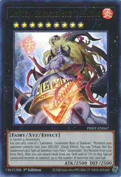 Yu-Gi-Oh Card - PHHY-EN047 - LAEVATEIN, GENERAIDER BOSS OF SHADOWS (ultra rare) - Image 1