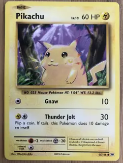 Pokemon TCG 2016 XY Evolutions 35/108 Pikachu Common Card - VLP - Image 1