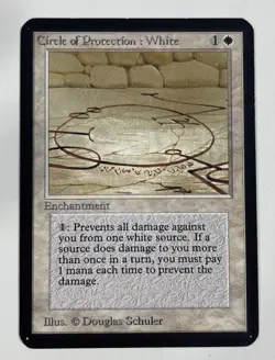 Circle Of Protection: White Alpha LP Light Play MTG Magic The Gathering - Image 1