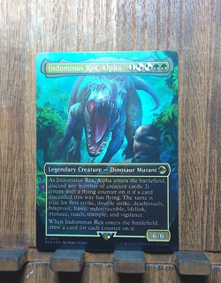 MTG Indominus Rex, Alpha 💕 (FOIL Borderless) #14 Jurassic World Collection NM - Image 2