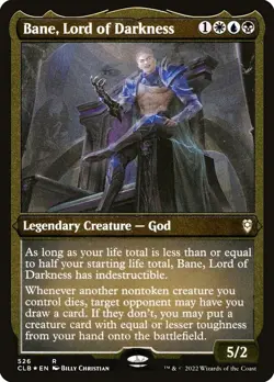 Bane, Lord of Darkness ETCHED FOIL (Near Mint NM) Magic MTG - Commander Legends - Image 1