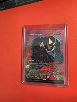 Magic The Gathering Spider-Man Savage Beating Borderless Foil - Image 1