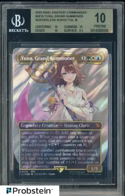 2025 MTG Fic En Char Borderless Surge Foil #0216 Yuna Grand Summoner BGS 10 - Image 1