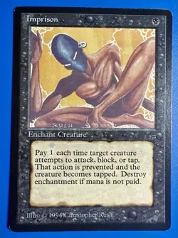 1 BANNED MTG Imprisone | Legends | 1994 | Magic The Gathering | NM - Image 1