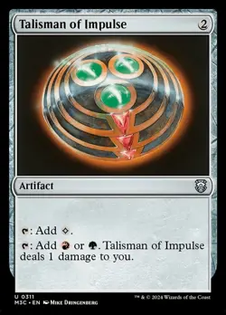 Talisman of Impulse - Ripple Foil Magic mtg Heavy Play, English Commander Modern - Image 1