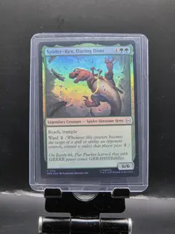 NM Foil Spider-Rex, Daring Dino, MTG, Marvel's Spider-Man, Magic, 116 - Image 3