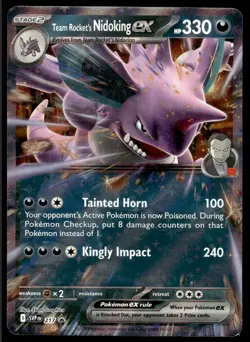 Pokemon TCG SV Promos #217 Team Rocket's Nidoking EX NM - Image 1