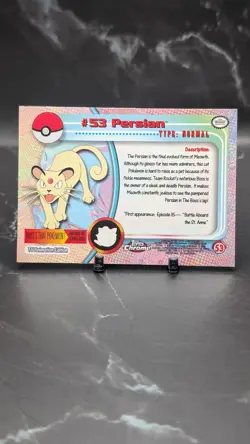 2000 Topps Chrome Pokemon #53 Persian LP - Image 2