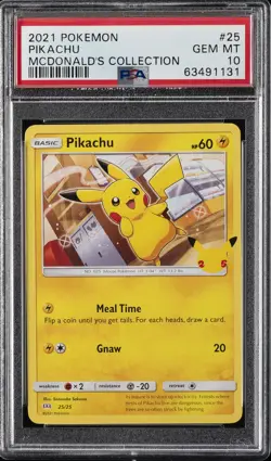 2021 POKEMON MCDONALD'S COLL #25 PIKACHU PSA 10 - Image 1
