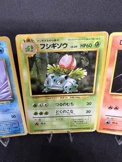 Pokemon Vintage Japanese Lot (Damaged) 3 Cards Base Set Unlimited Blue Back - Image 3