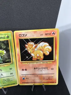 Pokemon Vintage Japanese Lot (Damaged) 3 Cards Base Set Unlimited Blue Back - Image 4