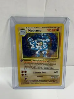 1999 Pokemon Machamp 1st Edition Base Set Holo 8/102 - Image 1