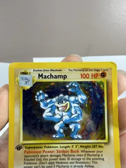 1999 Pokemon Machamp 1st Edition Base Set Holo 8/102 - Image 3