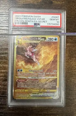 2023 POKEMON SWSH #GG67 PALKIA VSTAR *CROWN ZENITH FA SECRET PSA 10 GEM MINT* - Image 1
