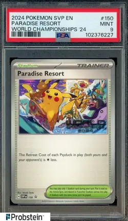 2024 Pokemon SVP EN World Championship '24 #150 Paradise Resort PSA 9 MINT - Image 1