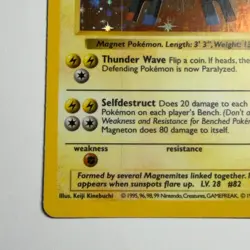 Pokemon TCG Magneton Holo Rare Base Set 9/102 WOTC Vintage 1999 - Image 5