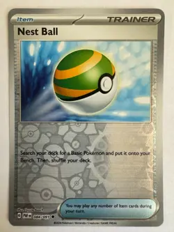 Nest Ball 084/091 Reverse Holo Paldean Fates Pokemon TCG NM - Image 1