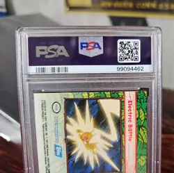 2000 Pikachu Foil Electric battle Topps Pokemon The Movie 2000 PSA 8 - Image 5