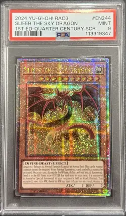 2024 PSA 9 YUGIOH RA03 QCR SECRET RARE SLIFER THE SKY DRAGON 💫 - Image 1
