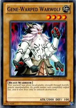 Gene-Warped Warwolf DEM1-EN004 Yu-Gi-Oh! Light Play Unlimited - Image 1