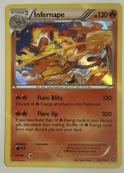 Pokemon TCG Infernape 20/114 XY-Steam Siege Reverse Holo Card NM/M - Image 1