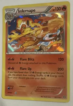 Pokemon TCG Infernape 20/114 XY-Steam Siege Reverse Holo Card NM/M - Image 3