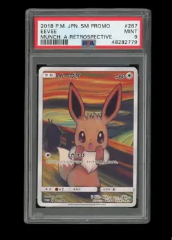 POKEMON PSA 9 MINT EEVEE 2018 SCREAM JAPANESE PROMO MUNCH CARD 287/SM-P - Image 1